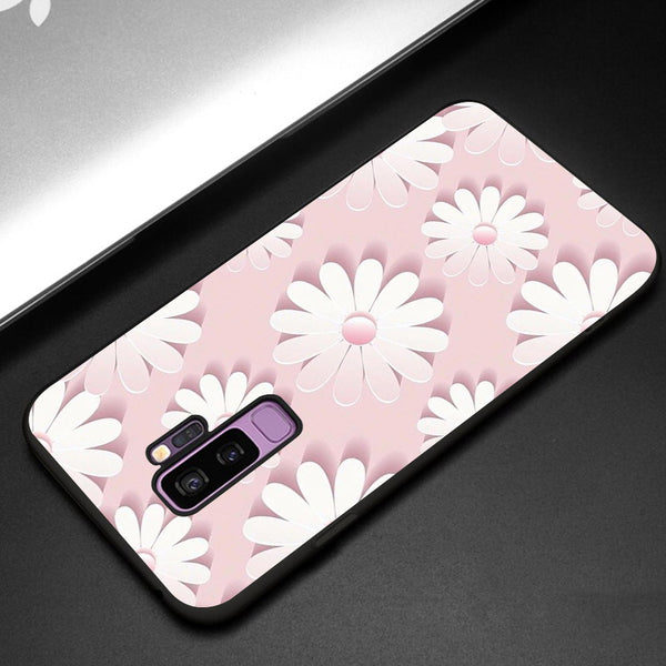 Beautiful Flowers Tempered Glass Phone Case for Samsung Galaxy S9 Plus