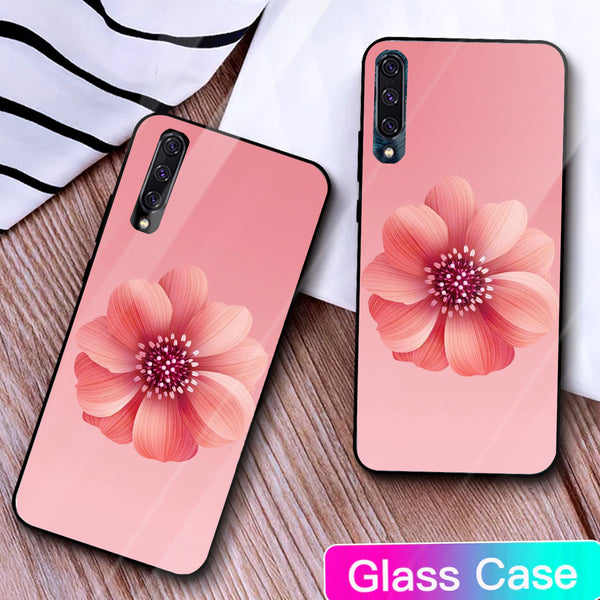 Beautiful Flowers Tempered Glass Phone Case for Samsung Galaxy A50