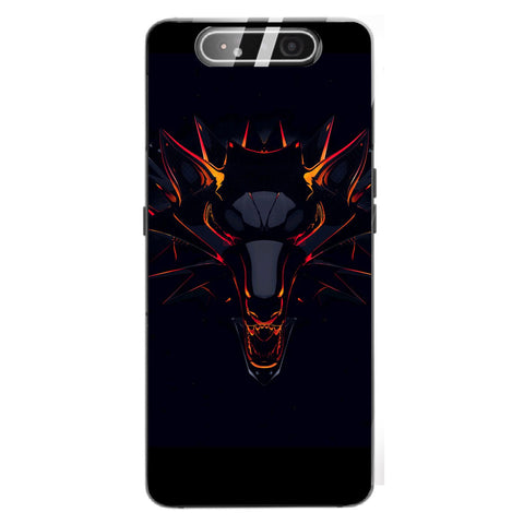 Wolf Eyes Tempered Glass Phone Case for Samsung Galaxy A80
