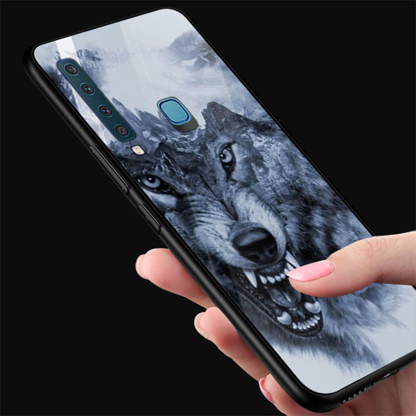 Wolf Eyes Tempered Glass Phone Case for Samsung Galaxy A9 2018