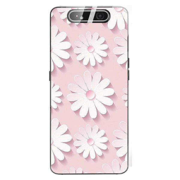 Beautiful Flowers Tempered Glass Phone Case for Samsung Galaxy A80