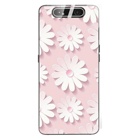 Beautiful Flowers Tempered Glass Phone Case for Samsung Galaxy A80