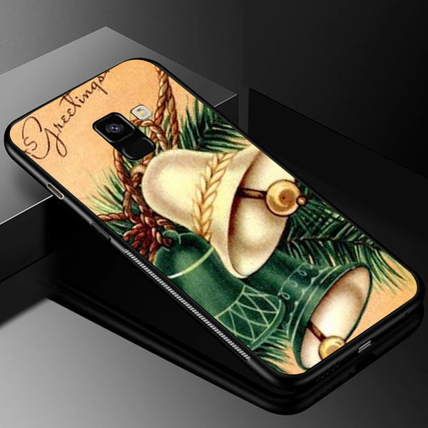 Merry Chrismas Tempered Glass Phone Case for Samsung Galaxy A8 Plus