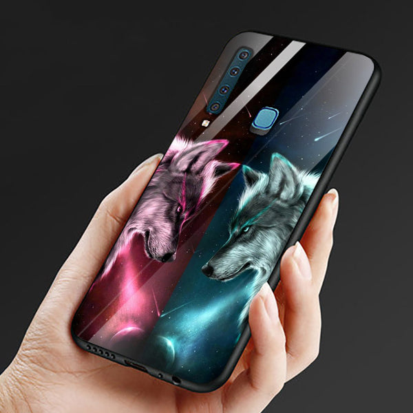 Wolf Eyes Tempered Glass Phone Case for Samsung Galaxy A9 2018