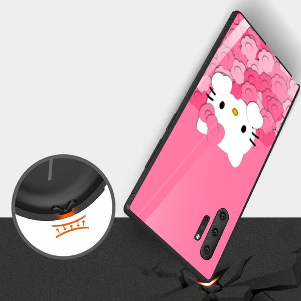 Cute Teddy Bear Tempered Glass Phone Case for Samsung Galaxy Note 10 Plus