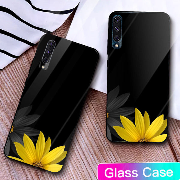 Beautiful Flowers Tempered Glass Phone Case for Samsung Galaxy A50