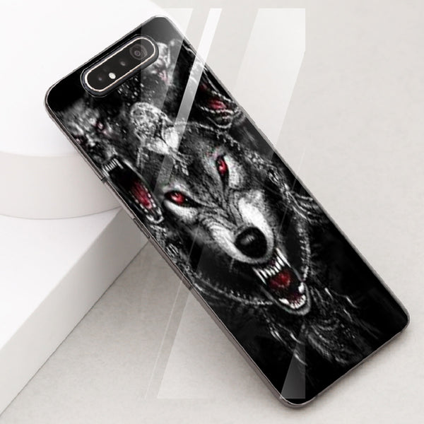 Wolf Eyes Tempered Glass Phone Case for Samsung Galaxy A80