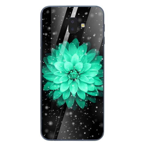 Beautiful Flowers Tempered Glass Phone Case for Samsung Galaxy J6 Plus