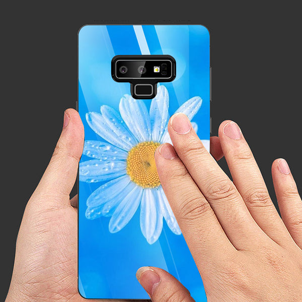 Beautiful Flowers Tempered Glass Phone Case for Samsung Galaxy Note 9