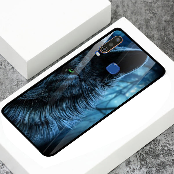 Wolf Eyes Tempered Glass Phone Case for Vivo Y15