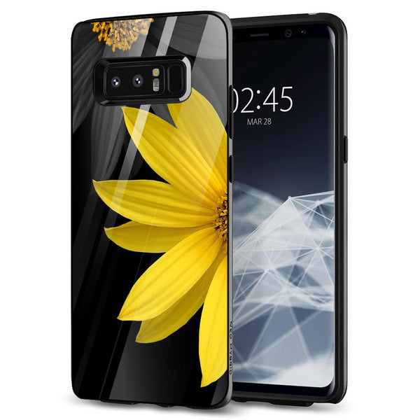 Beautiful Flowers Tempered Glass Phone Case for Samsung Galaxy Note 8