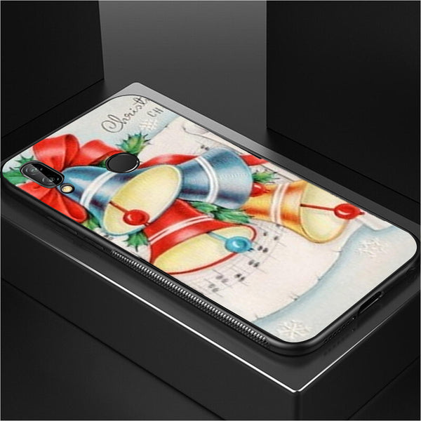 Merry Chrismas Tempered Glass Phone Case for Samsung Galaxy A20