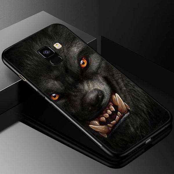 Wolf Eyes Tempered Glass Phone Case for Samsung Galaxy A8 Plus