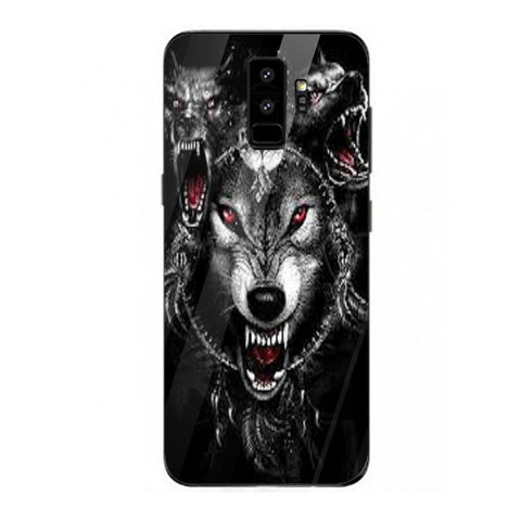 Wolf Eyes Tempered Glass Phone Case for Samsung Galaxy S9 Plus
