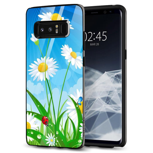 Beautiful Flowers Tempered Glass Phone Case for Samsung Galaxy Note 8