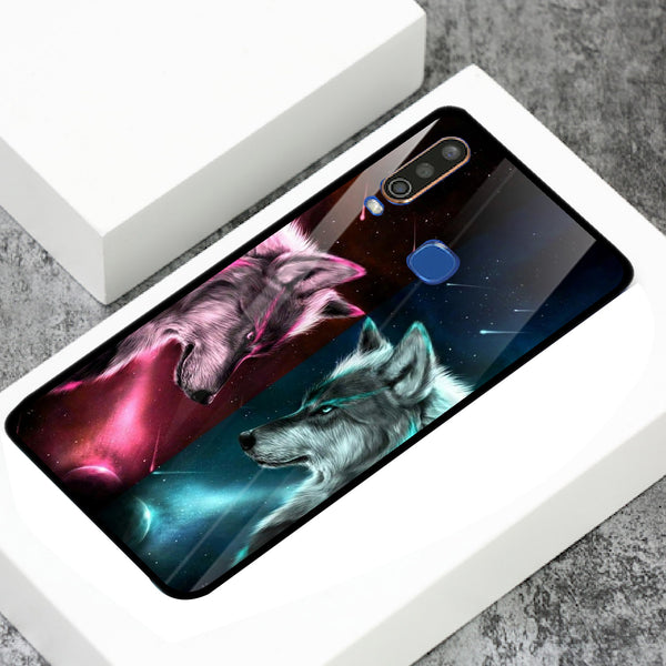 Wolf Eyes Tempered Glass Phone Case for Vivo Y15