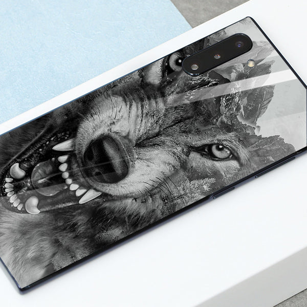 Wolf Eyes Tempered Glass Phone Case for Samsung Galaxy Note 10