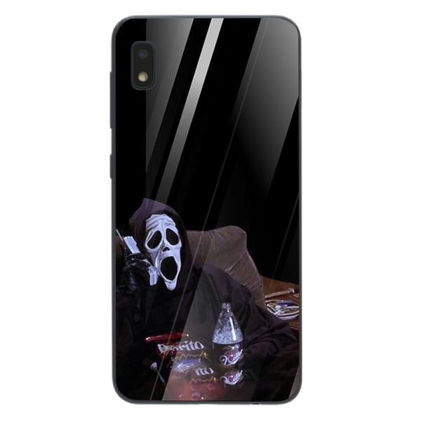 Halloween Skull Tempered Glass Phone Case for Samsung Galaxy A10