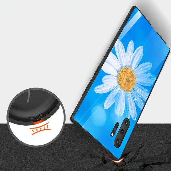 Beautiful Flowers Tempered Glass Phone Case for Samsung Galaxy Note 10 Plus