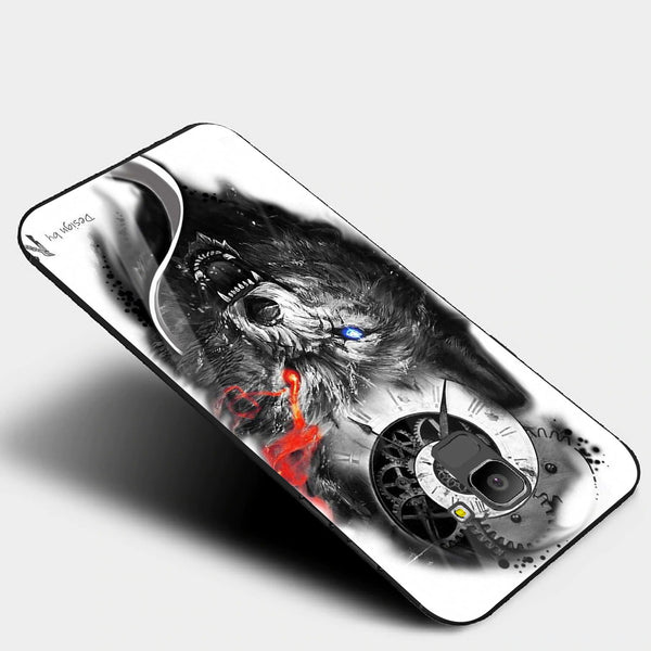 Wolf Eyes Tempered Glass Phone Case for Samsung Galaxy J6 2018