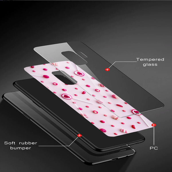 Beautiful Flowers Tempered Glass Phone Case for Samsung Galaxy S9 Plus