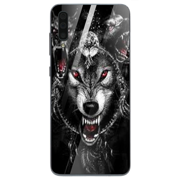 Wolf Eyes Tempered Glass Phone Case for Samsung Galaxy A70