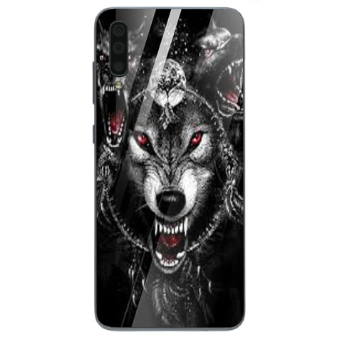 Wolf Eyes Tempered Glass Phone Case for Samsung Galaxy A70