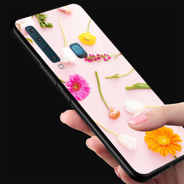 Beautiful Flowers Tempered Glass Phone Case for Samsung Galaxy A9 2018