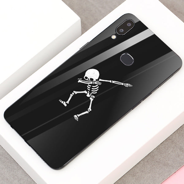 Halloween Skull Tempered Glass Phone Case for Samsung Galaxy A10S