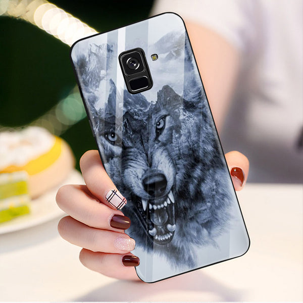 Wolf Eyes Tempered Glass Phone Case for Samsung Galaxy A8 Plus