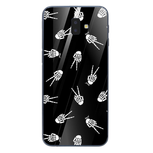 Halloween Skull Tempered Glass Phone Case for Samsung Galaxy J6 Plus