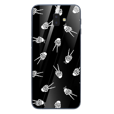 Halloween Skull Tempered Glass Phone Case for Samsung Galaxy J6 Plus