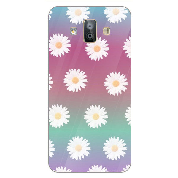 Beautiful Flowers Tempered Glass Phone Case for Samsung Galaxy J7 Duo