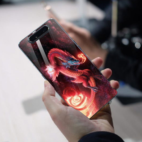 Dragon Tempered Glass Phone Case for Samsung Galaxy A80
