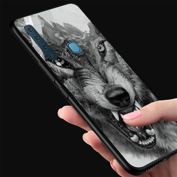 Wolf Eyes Tempered Glass Phone Case for Samsung Galaxy A9 2018