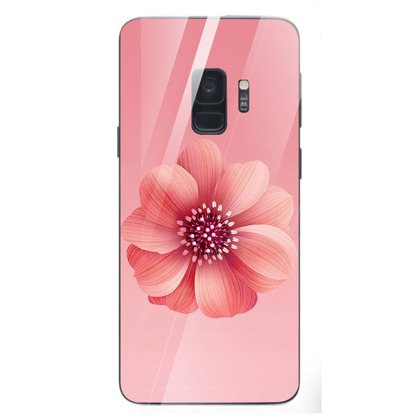 Beautiful Flowers Tempered Glass Phone Case for Samsung Galaxy S9