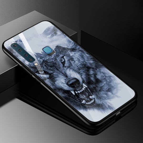 Wolf Eyes Tempered Glass Phone Case for Samsung Galaxy A9 2018