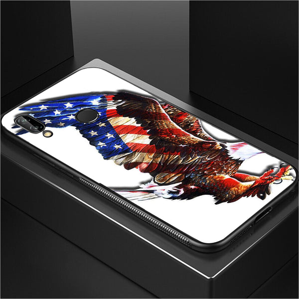 Eagle Tempered Glass Phone Case for Samsung Galaxy A20