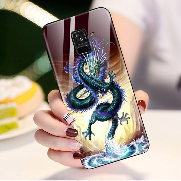Dragon Tempered Glass Phone Case for Samsung Galaxy A8 Plus