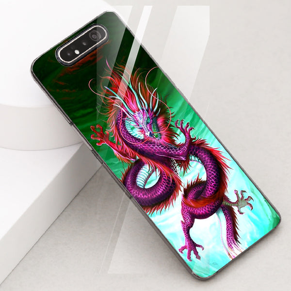 Dragon Tempered Glass Phone Case for Samsung Galaxy A80