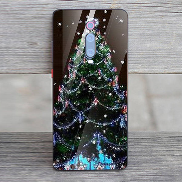 Merry Chrismas Tempered Glass Phone Case for Xiaomi Redmi K20