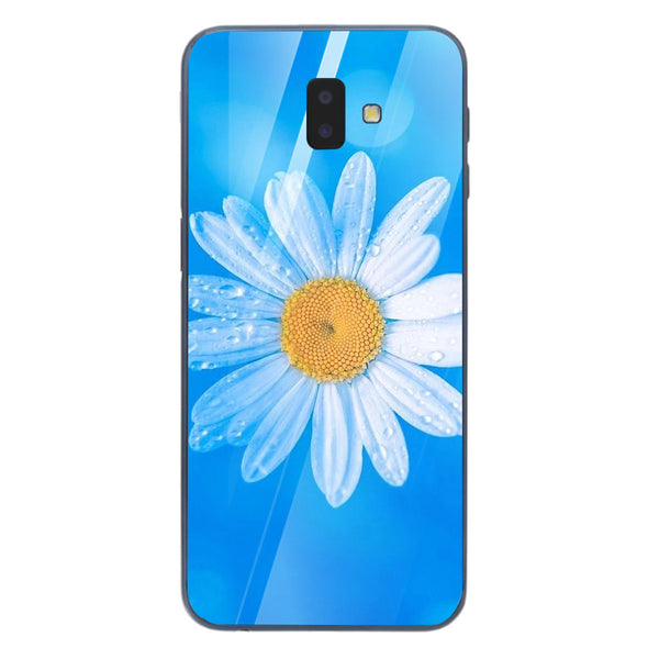 Beautiful Flowers Tempered Glass Phone Case for Samsung Galaxy J6 Plus