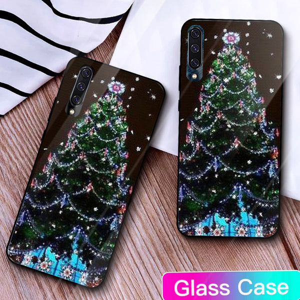 Merry Chrismas Tempered Glass Phone Case for Samsung Galaxy A50S