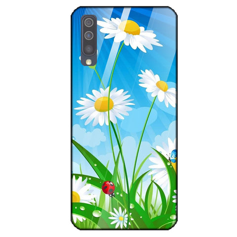 Beautiful Flowers Tempered Glass Phone Case for Samsung Galaxy A50S