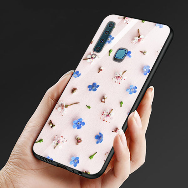 Beautiful Flowers Tempered Glass Phone Case for Samsung Galaxy A9 2018