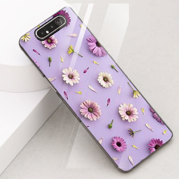 Beautiful Flowers Tempered Glass Phone Case for Samsung Galaxy A80