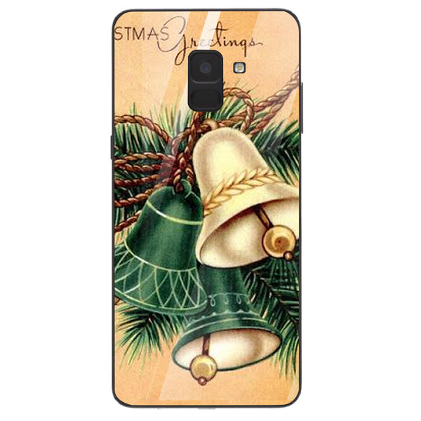 Merry Chrismas Tempered Glass Phone Case for Samsung Galaxy A8 Plus