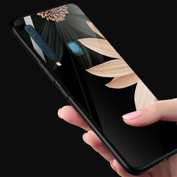 Beautiful Flowers Tempered Glass Phone Case for Samsung Galaxy A9 2018