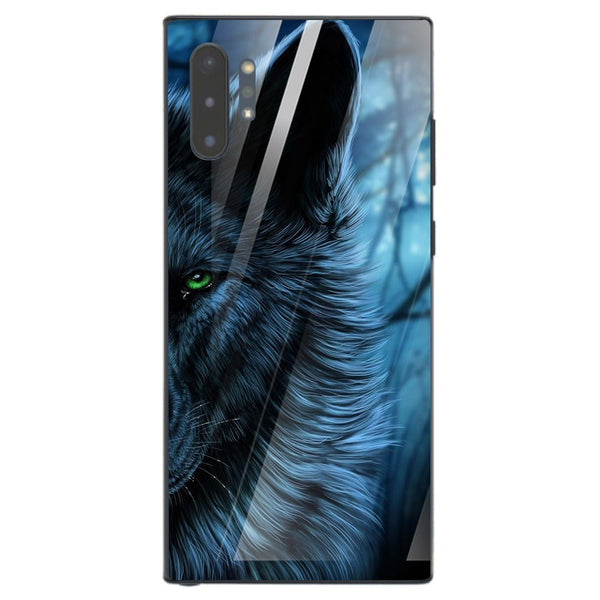 Wolf Eyes Tempered Glass Phone Case for Samsung Galaxy Note 10 Plus