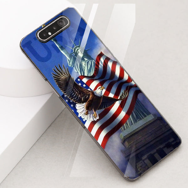 Eagle Tempered Glass Phone Case for Samsung Galaxy A80